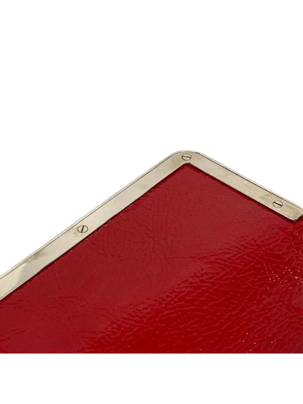 Chanel Shoulder Bag Red Silver Chain Leather